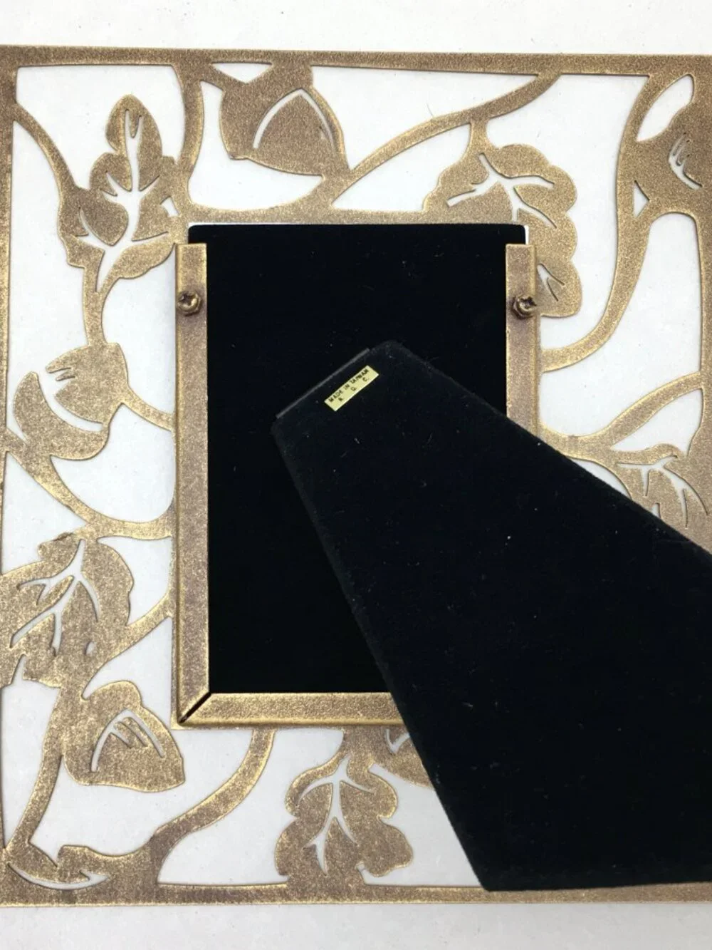 NEW Dansk Gold Tone Metal Picture Frame Leaves & Acorn Horizontal or Vertical